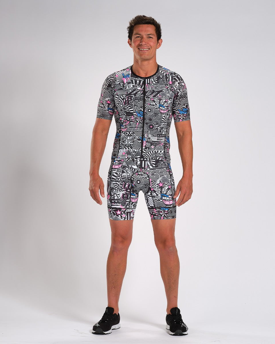 Zoot Sports Triathlon Tops Mens LTD Triathlon Aero Jersey - American Rebel