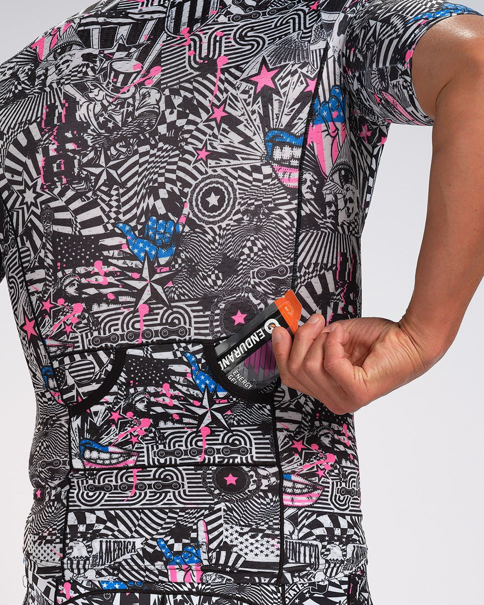 Zoot Sports Triathlon Tops Mens LTD Triathlon Aero Jersey - American Rebel