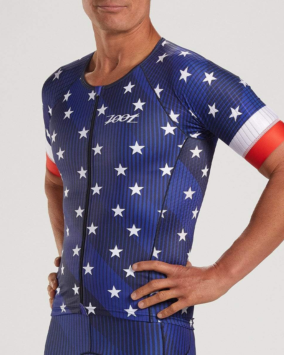 Zoot Sports TRI TOPS MENS LTD TRI AERO JERSEY - STARS & STRIPES