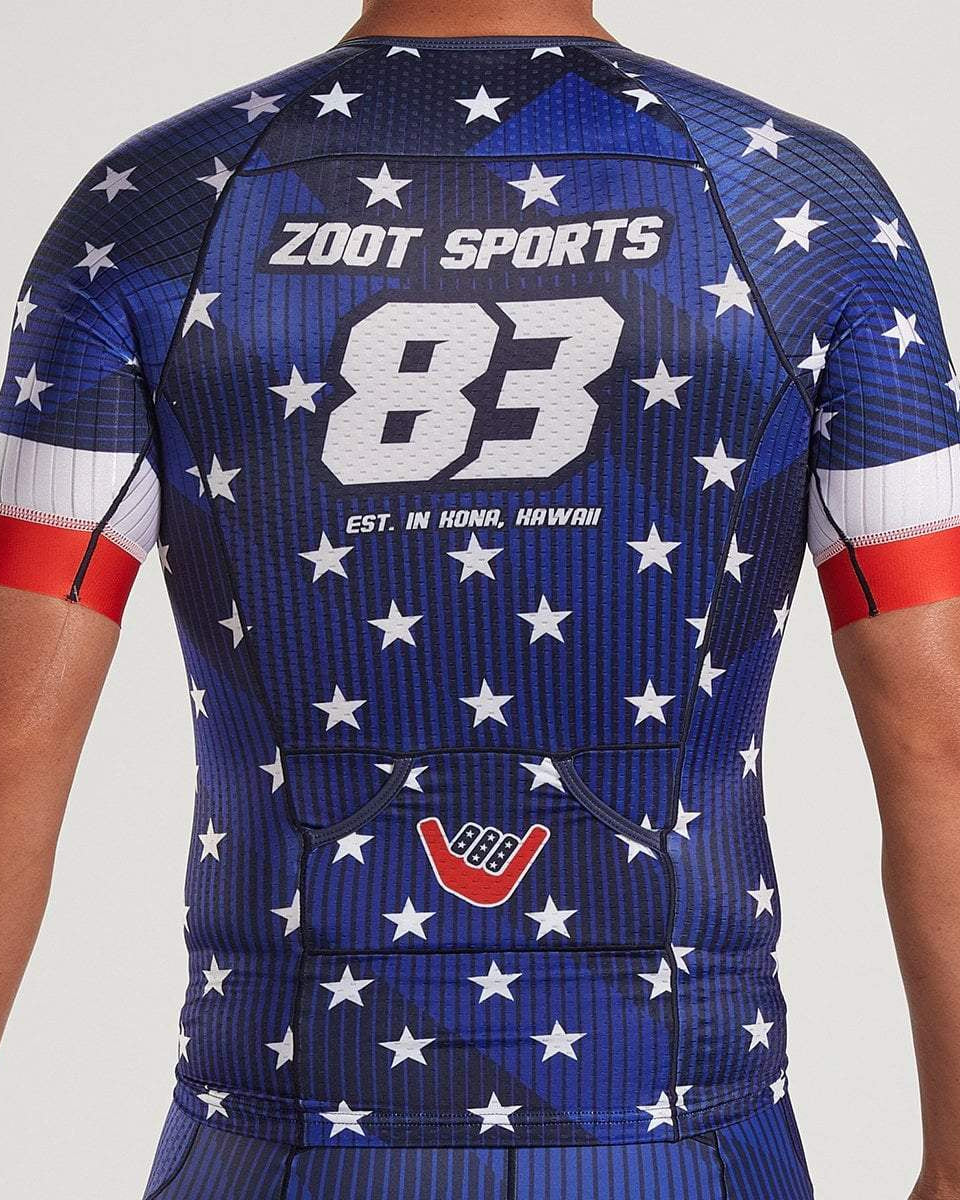 Zoot Sports TRI TOPS MENS LTD TRI AERO JERSEY - STARS & STRIPES