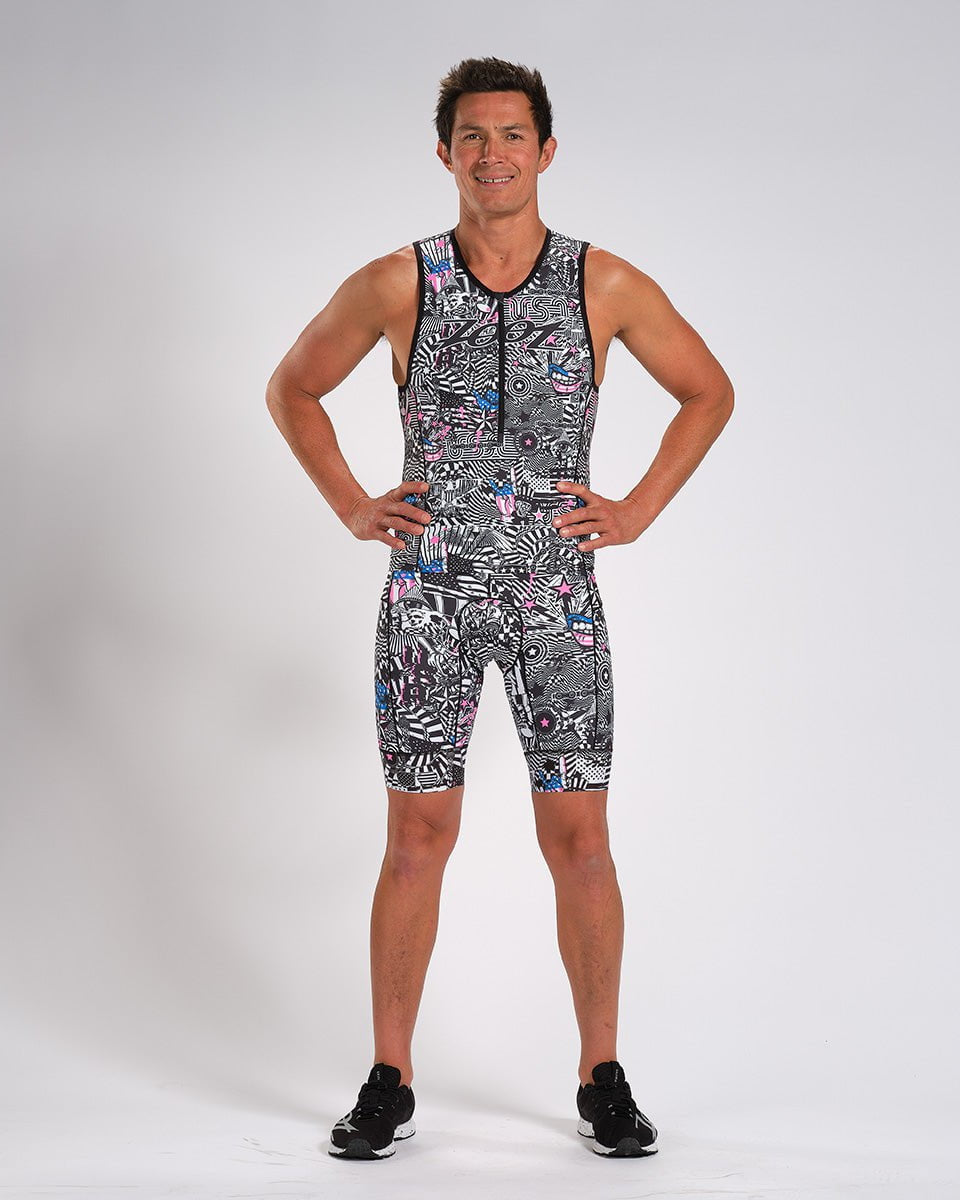 Zoot Sports Triathlon Tops Mens LTD Triathlon Tank - American Rebel