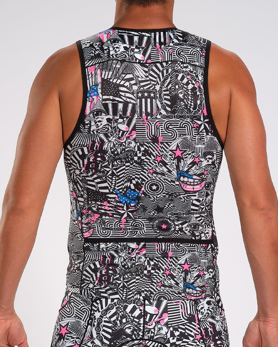 Zoot Sports Triathlon Tops Mens LTD Triathlon Tank - American Rebel