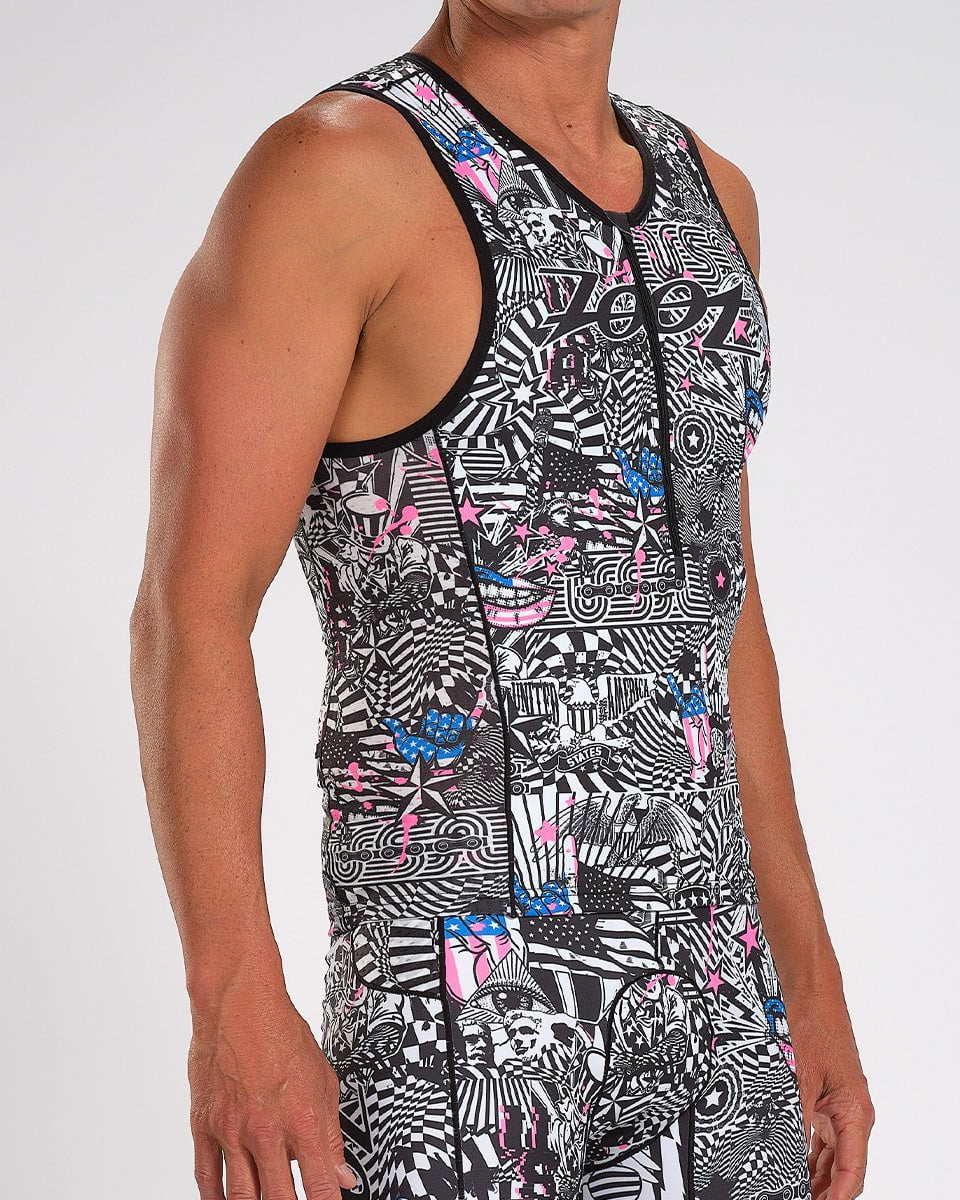 Zoot Sports Triathlon Tops Mens LTD Triathlon Tank - American Rebel