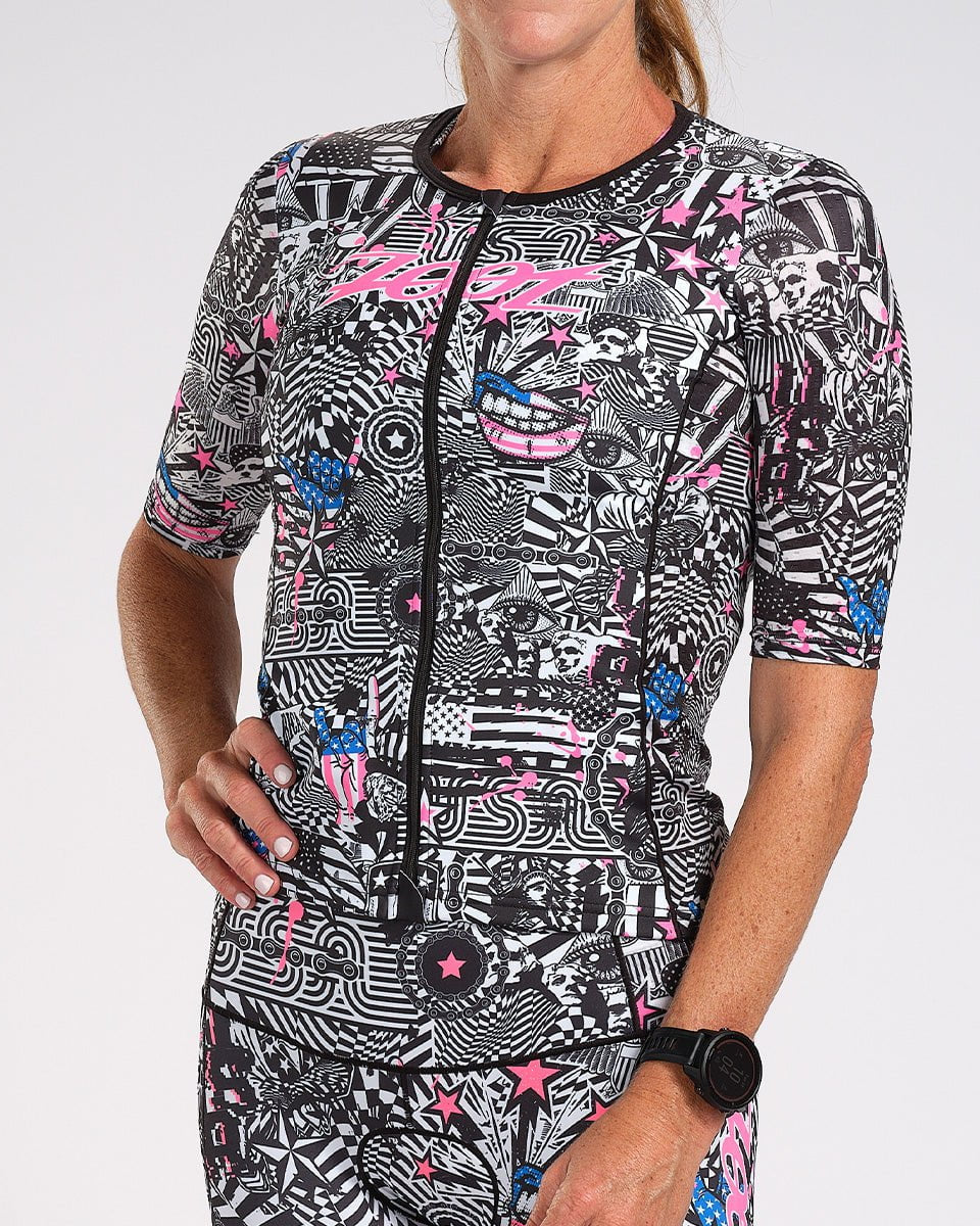 Zoot Sports Triathlon Tops Womens LTD Triathlon Aero Jersey - American Rebel