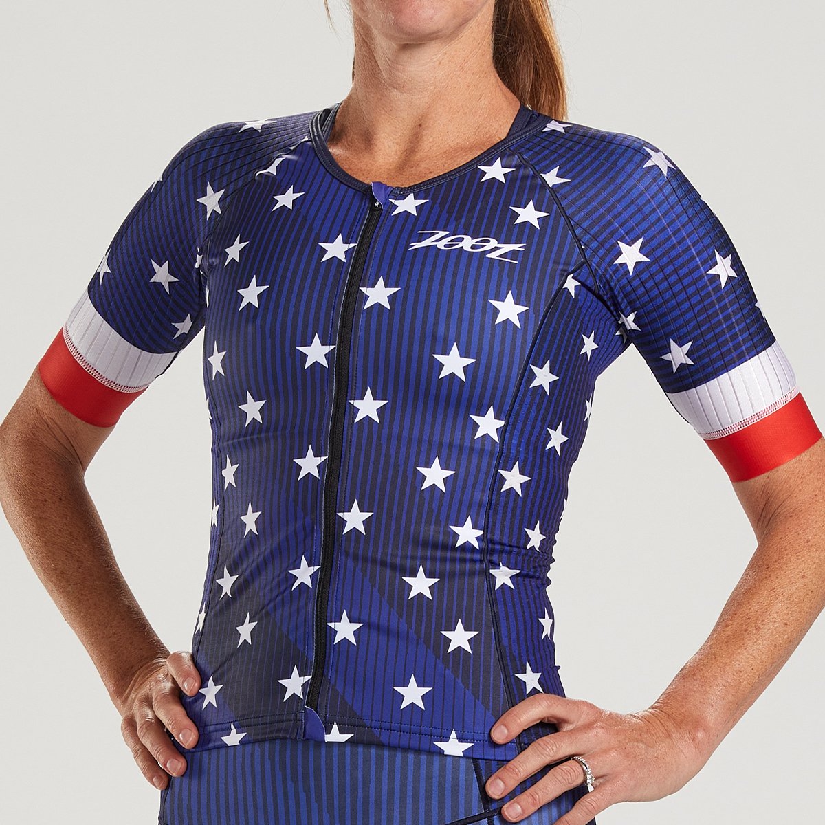 Zoot Sports TRI TOPS WOMENS LTD TRI AERO JERSEY - STARS & STRIPES