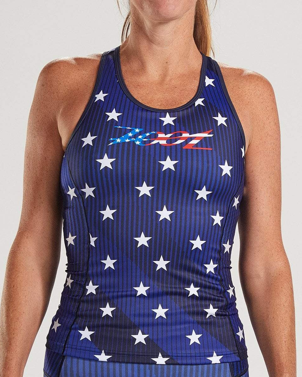 Zoot Sports TRI TOPS WOMENS LTD TRI RACERBACK - STARS & STRIPES