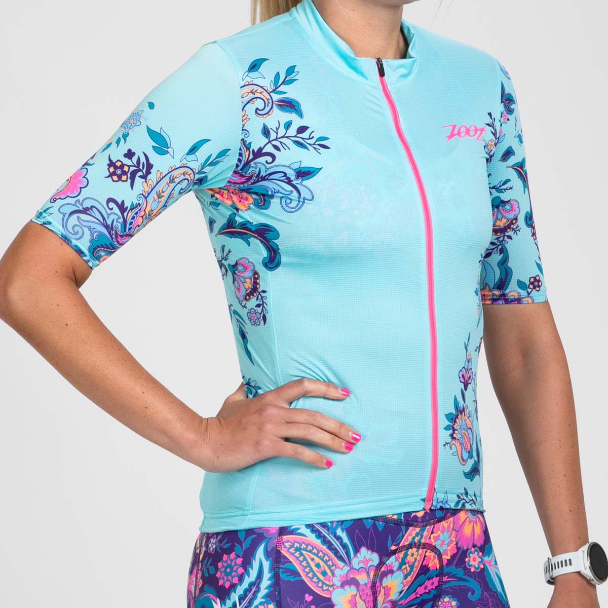 Zoot Sports CYCLE JERSEYS Women's Ltd Cycle Aero Jersey With Exposed Zipper - Utopia Blue