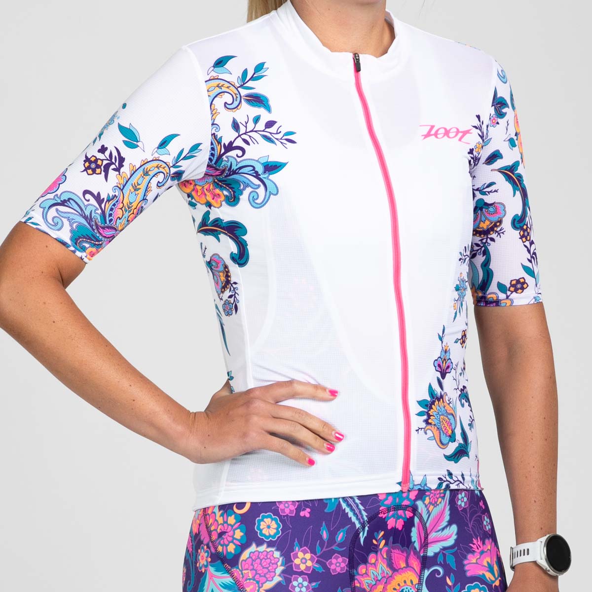 Zoot Sports CYCLE JERSEYS Women's Ltd Cycle Aero Jersey With Exposed Zipper - Utopia White