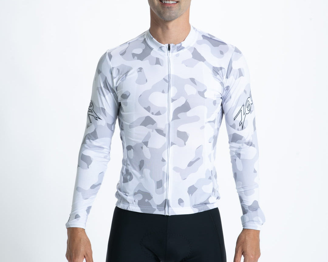 Zoot Sports CYCLE LONG SLEEVE JERSEYS Men's Ltd Cycle Sun Stop Ls Jersey   - Snow Camo