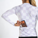 Zoot Sports CYCLE LONG SLEEVE JERSEYS Women's Ltd Cycle Sun Stop Ls Jersey   - Checkers