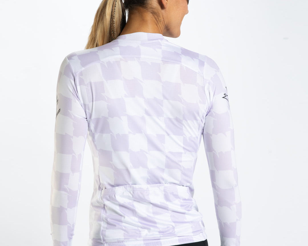 Zoot Sports CYCLE LONG SLEEVE JERSEYS Women's Ltd Cycle Sun Stop Ls Jersey   - Checkers