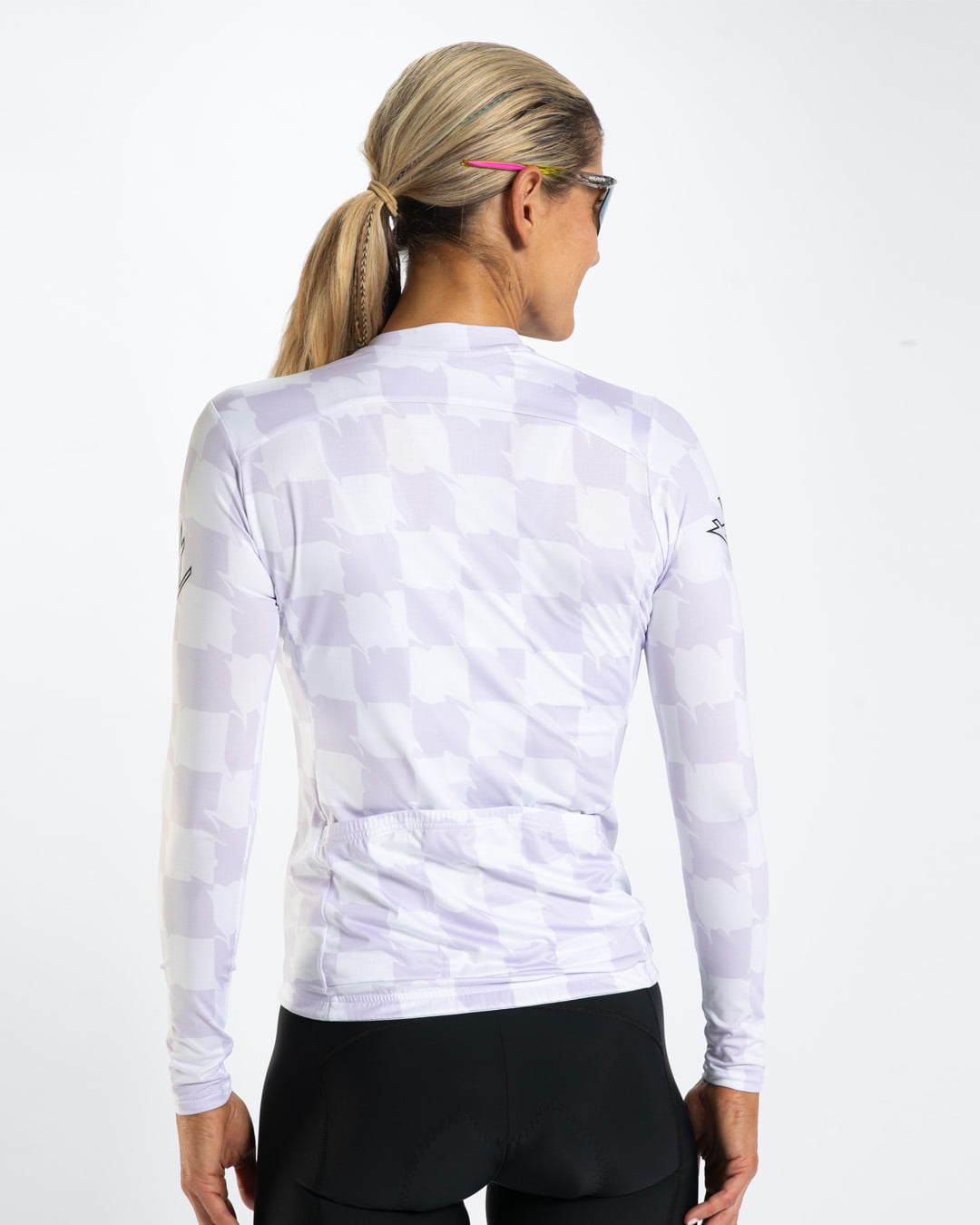 Zoot Sports CYCLE LONG SLEEVE JERSEYS Women's Ltd Cycle Sun Stop Ls Jersey   - Checkers