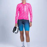 Zoot Sports CYCLE LONG SLEEVE JERSEYS Women's Ltd Cycle Sun Stop LS Jersey - Elements Bolts