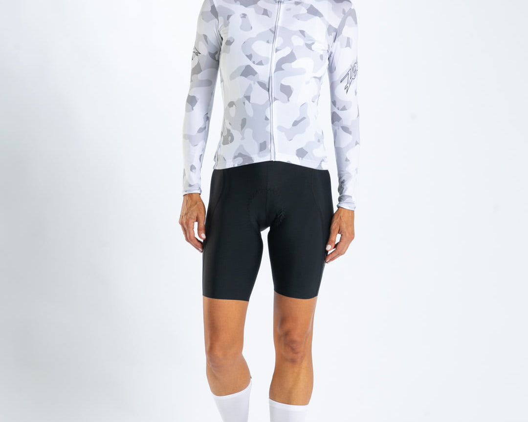 Zoot Sports CYCLE LONG SLEEVE JERSEYS Women's Ltd Cycle Sun Stop Ls Jersey - Snow Camo