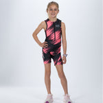 Zoot Sports KIDS Youth Ltd Tri Protégé Racesuit - DriftSPEED Hot Coral