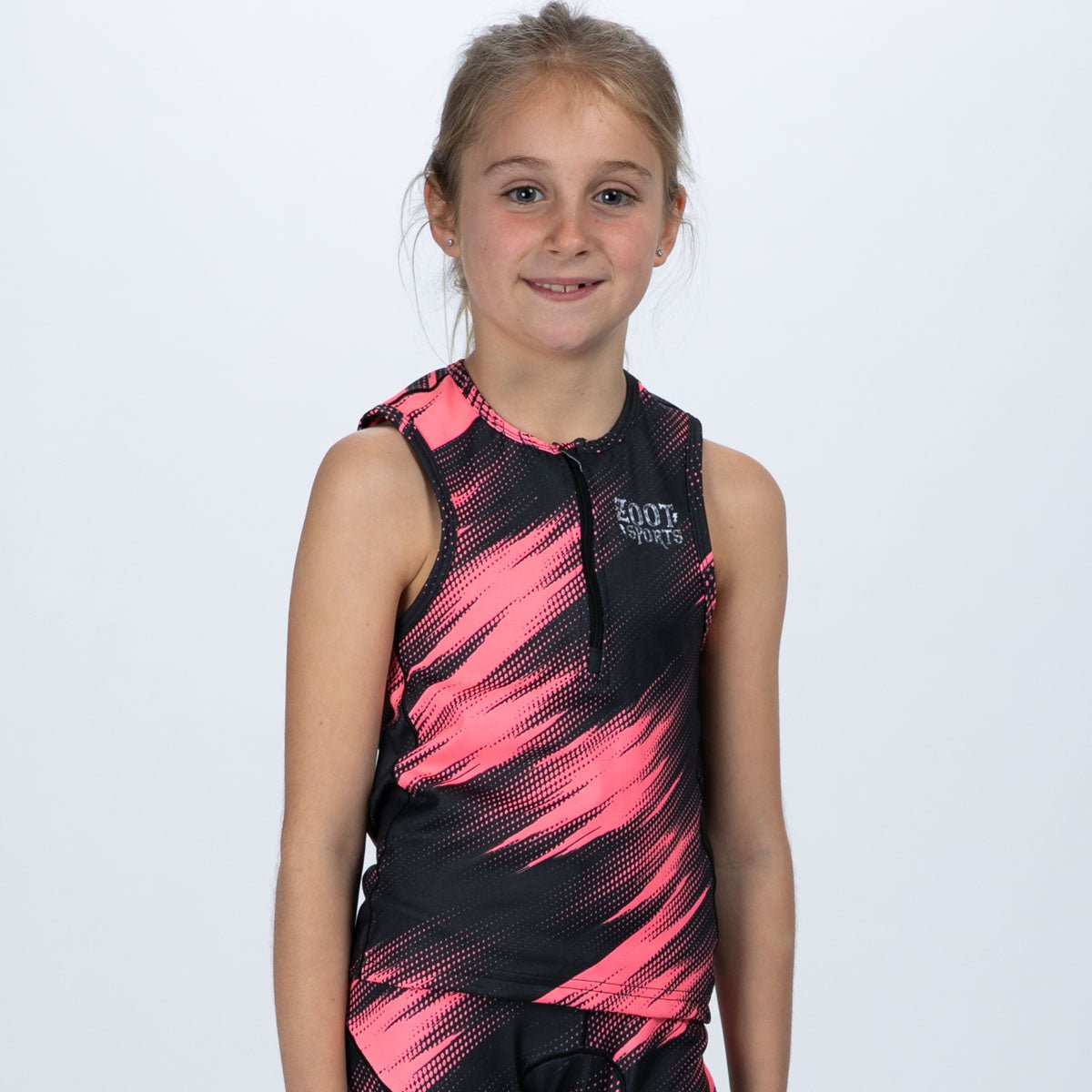 Zoot Sports KIDS Youth Ltd Tri Protégé Tank - DriftSPEED Hot Coral