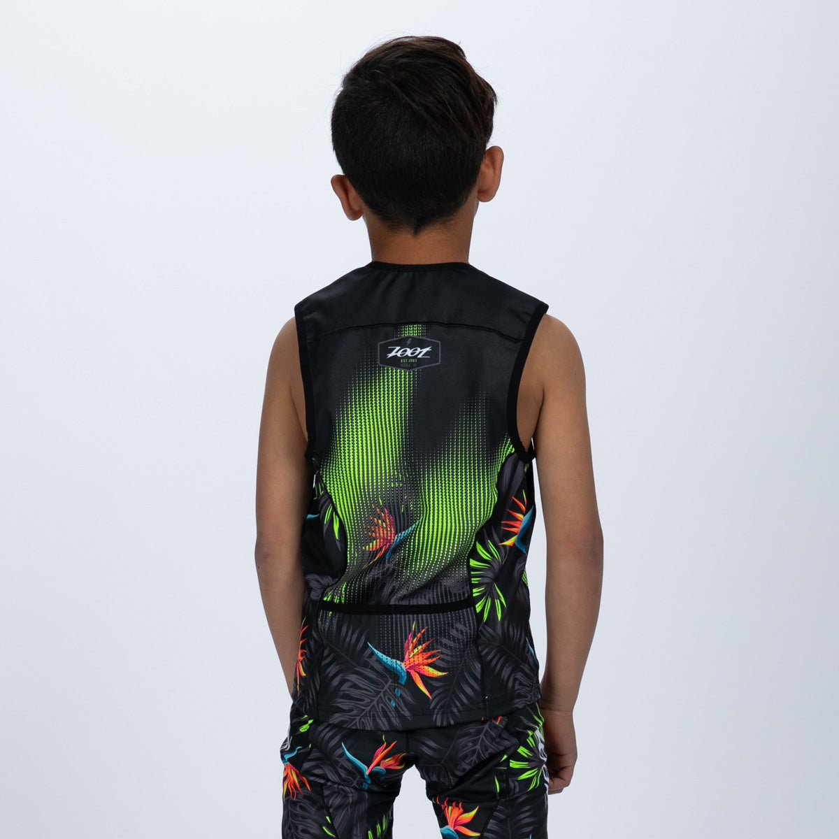 Zoot Sports KIDS Youth Ltd Tri Protégé Tank - Tropical Magic Green