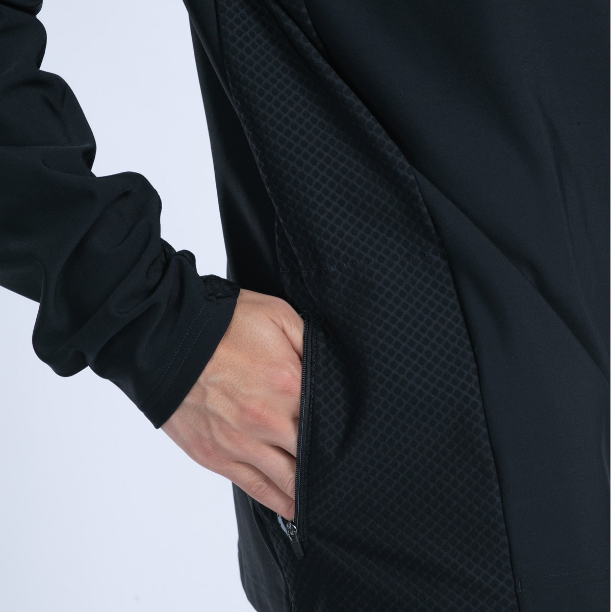 Zoot Sports RUN BOTTOMS Men's Elite Run Hallocore Thermal 1/2 Zip - Jet Black