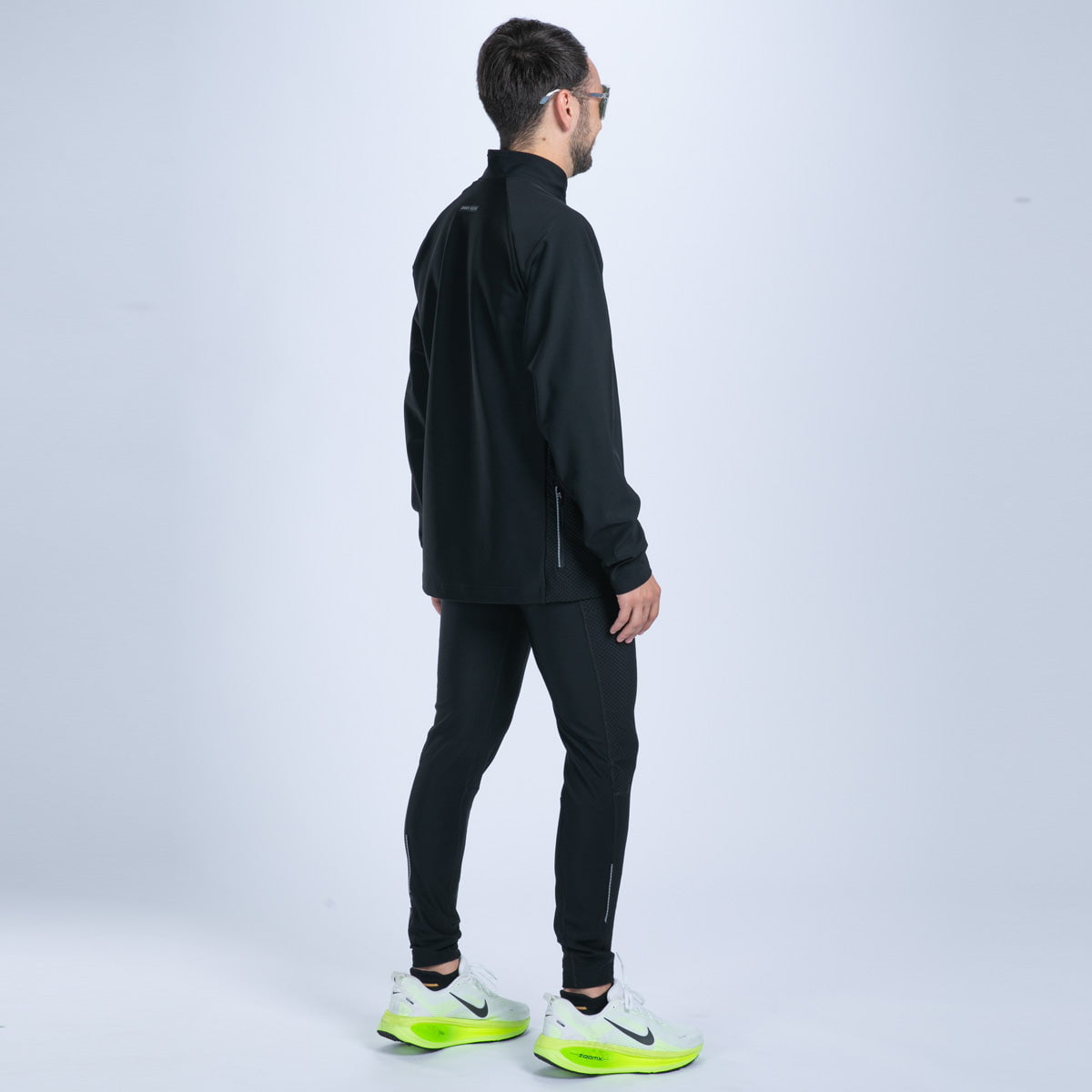 Zoot Sports RUN BOTTOMS Men's Elite Run Hallocore Thermal 1/2 Zip - Jet Black