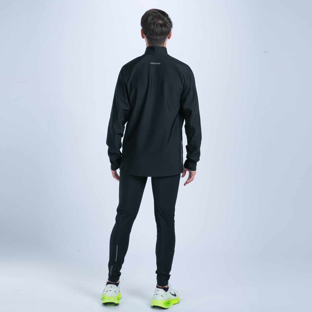 Zoot Sports RUN BOTTOMS Men's Elite Run Hallocore Thermal 1/2 Zip - Jet Black