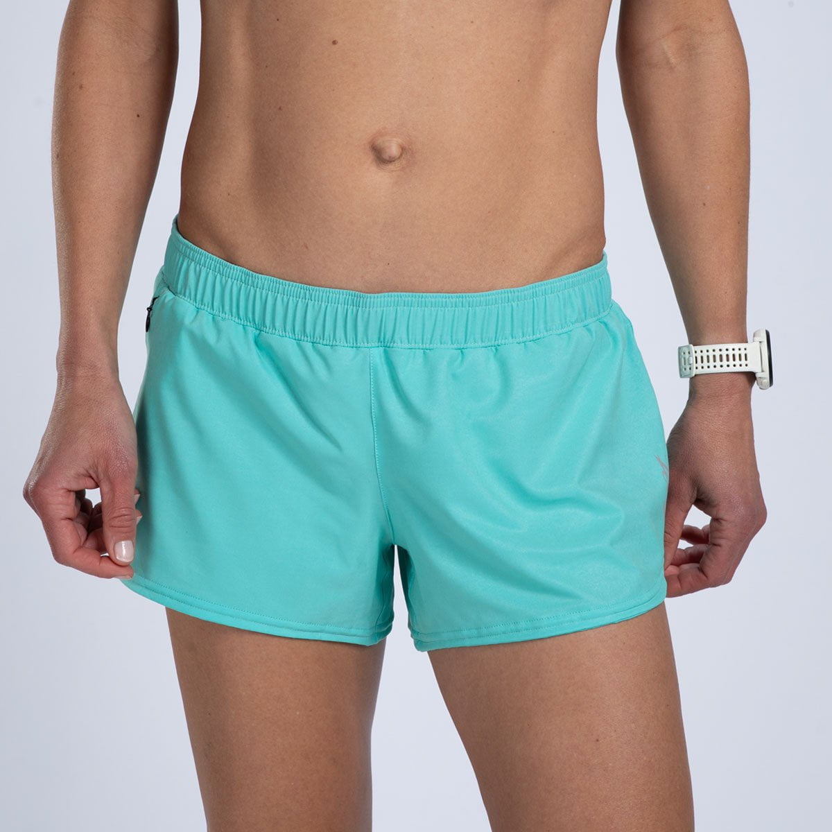 Zoot Sports RUN BOTTOMS Women's Core Run 3" Short - Aqua Blue