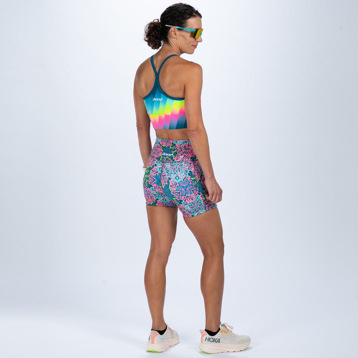 Zoot Sports RUN BOTTOMS Women's Ltd Run 4" Pulse High-Rise Short - Costa Del Sol