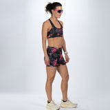 Zoot Sports RUN BOTTOMS Women's Ltd Run 4" Pulse High-Rise Short - Tropical Magic
