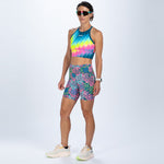 Zoot Sports RUN BOTTOMS Women's Ltd Run 6" Pulse High-Rise Short - Costa Del Sol