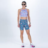 Zoot Sports RUN BOTTOMS Women's Ltd Run 6" Pulse High-Rise Short - Kaleidoscope