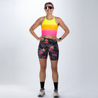 Zoot Sports RUN BOTTOMS Women's Ltd Run 6" Pulse High-Rise Short - Tropical Magic