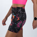 Zoot Sports RUN BOTTOMS Women's Ltd Run 6" Pulse High-Rise Short - Tropical Magic