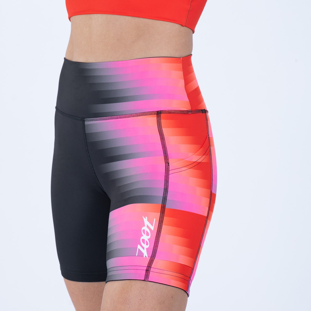 Zoot Sports RUN BOTTOMS Women's Ltd Run 6" Pulse High-Rise Short - Yo Yo Yo