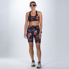 Zoot Sports RUN BOTTOMS Women's Ltd Run 8" Pulse High-Rise Short - Tropical Magic