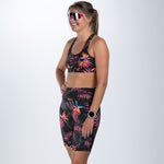 Zoot Sports RUN BOTTOMS Women's Ltd Run 8" Pulse High-Rise Short - Tropical Magic