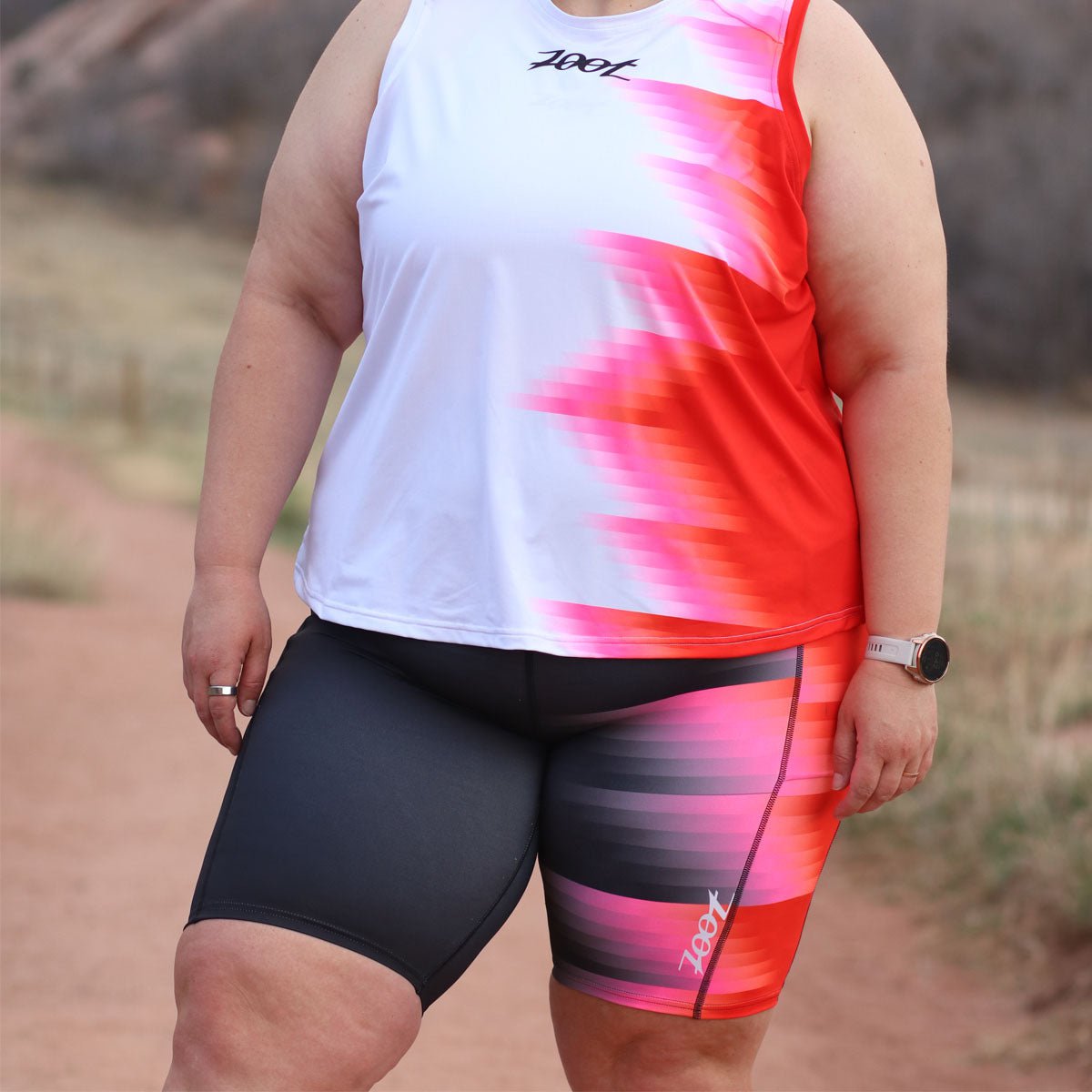 Zoot Sports RUN BOTTOMS Women's Ltd Run Athena 8" Pulse Short - Yo Yo Yo