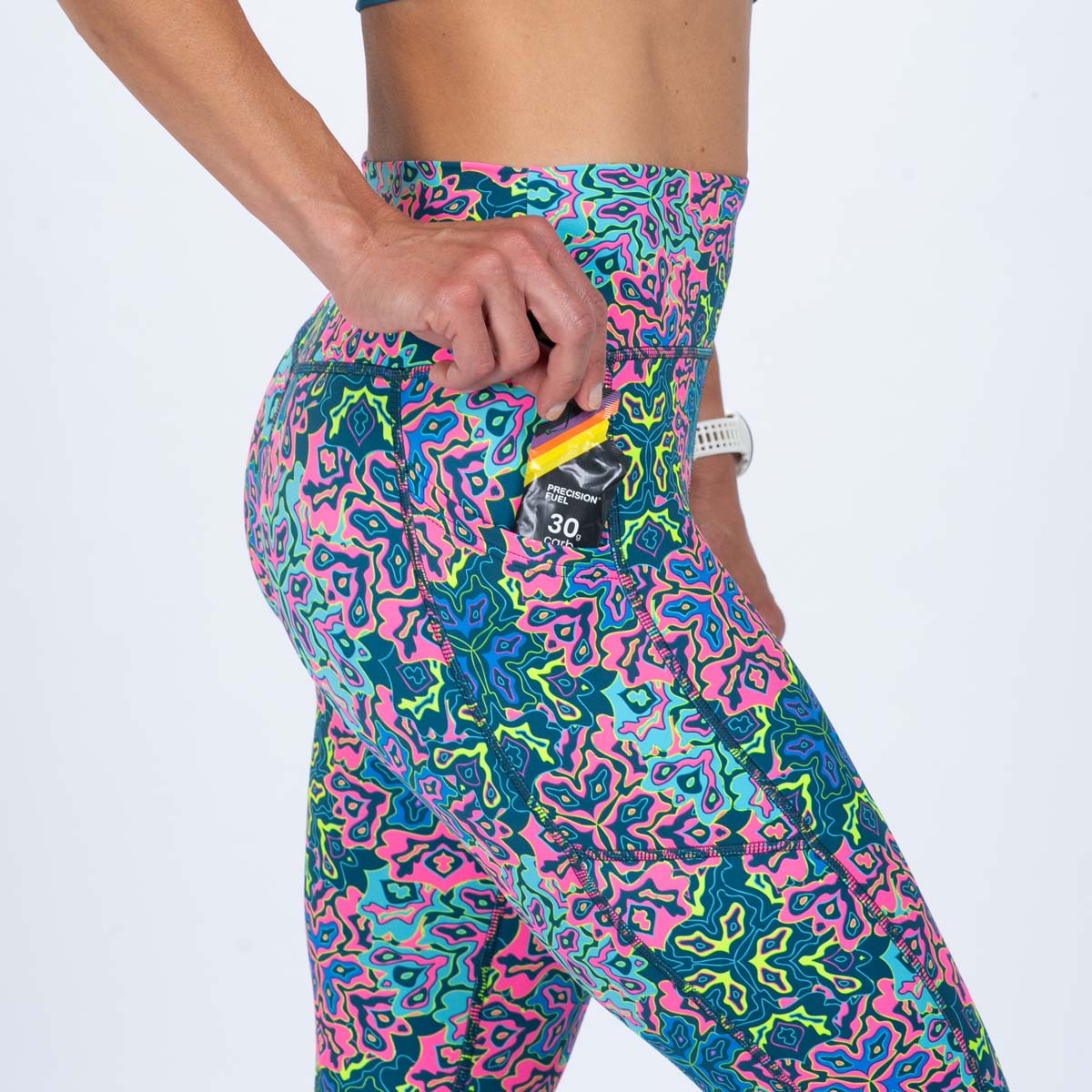 Zoot Sports RUN BOTTOMS Women's Ltd Run High Rise Capri - Costa Del Sol
