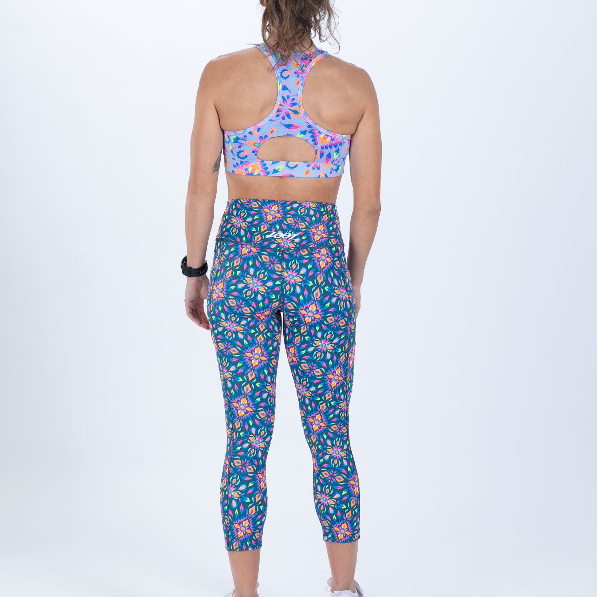 Zoot Sports RUN BOTTOMS Women's Ltd Run High Rise Capri - Kaleidoscope