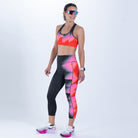 Zoot Sports RUN BOTTOMS Women's Ltd Run High Rise Capri - Yo Yo Yo