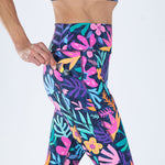 Zoot Sports RUN CAPRIS Women's Ltd Run Pulse High-Rise Capri - Florescence