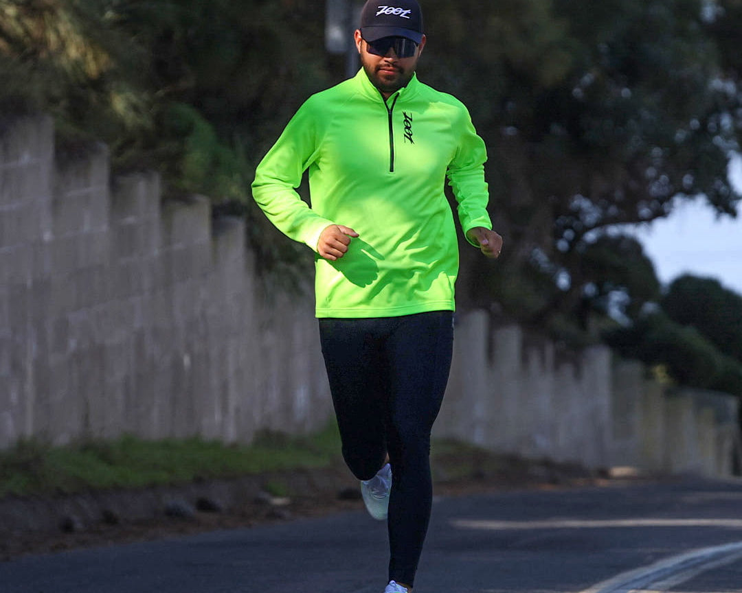 Zoot Sports RUN JACKETS Men's Ltd Run Thermal Half Zip - Hi Viz Yellow