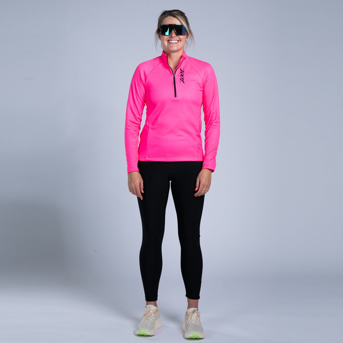 Zoot Sports RUN JACKETS Women's Ltd Run Thermal Half Zip - Hi Viz Pink