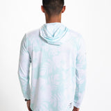 Zoot Sports RUN LONG SLEEVE TEES Men's Ltd Run Sun Stop Hoodie - Blue Hawaii