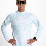 Zoot Sports RUN LONG SLEEVE TEES Men's Ltd Run Sun Stop Hoodie - Blue Hawaii