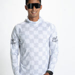 Zoot Sports RUN LONG SLEEVE TEES Men's Ltd Run Sun Stop Hoodie - Checkers