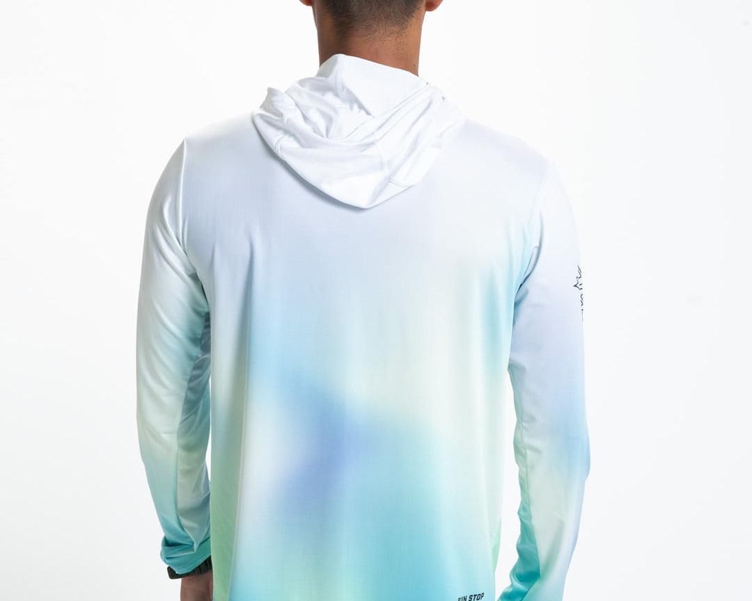 Zoot Sports RUN LONG SLEEVE TEES Men's Ltd Run Sun Stop Hoodie - Sunset