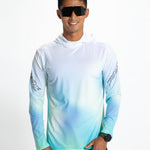 Zoot Sports RUN LONG SLEEVE TEES Men's Ltd Run Sun Stop Hoodie - Sunset