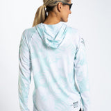 Zoot Sports RUN LONG SLEEVE TEES Women's Ltd Run Sun Stop Hoodie - Blue Hawaii