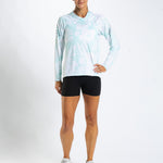 Zoot Sports RUN LONG SLEEVE TEES Women's Ltd Run Sun Stop Hoodie - Blue Hawaii