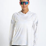 Zoot Sports RUN LONG SLEEVE TEES Women's Ltd Run Sun Stop Hoodie - Hibiscus