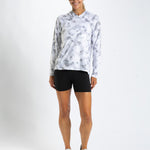 Zoot Sports RUN LONG SLEEVE TEES Women's Ltd Run Sun Stop Hoodie - Snow Camo